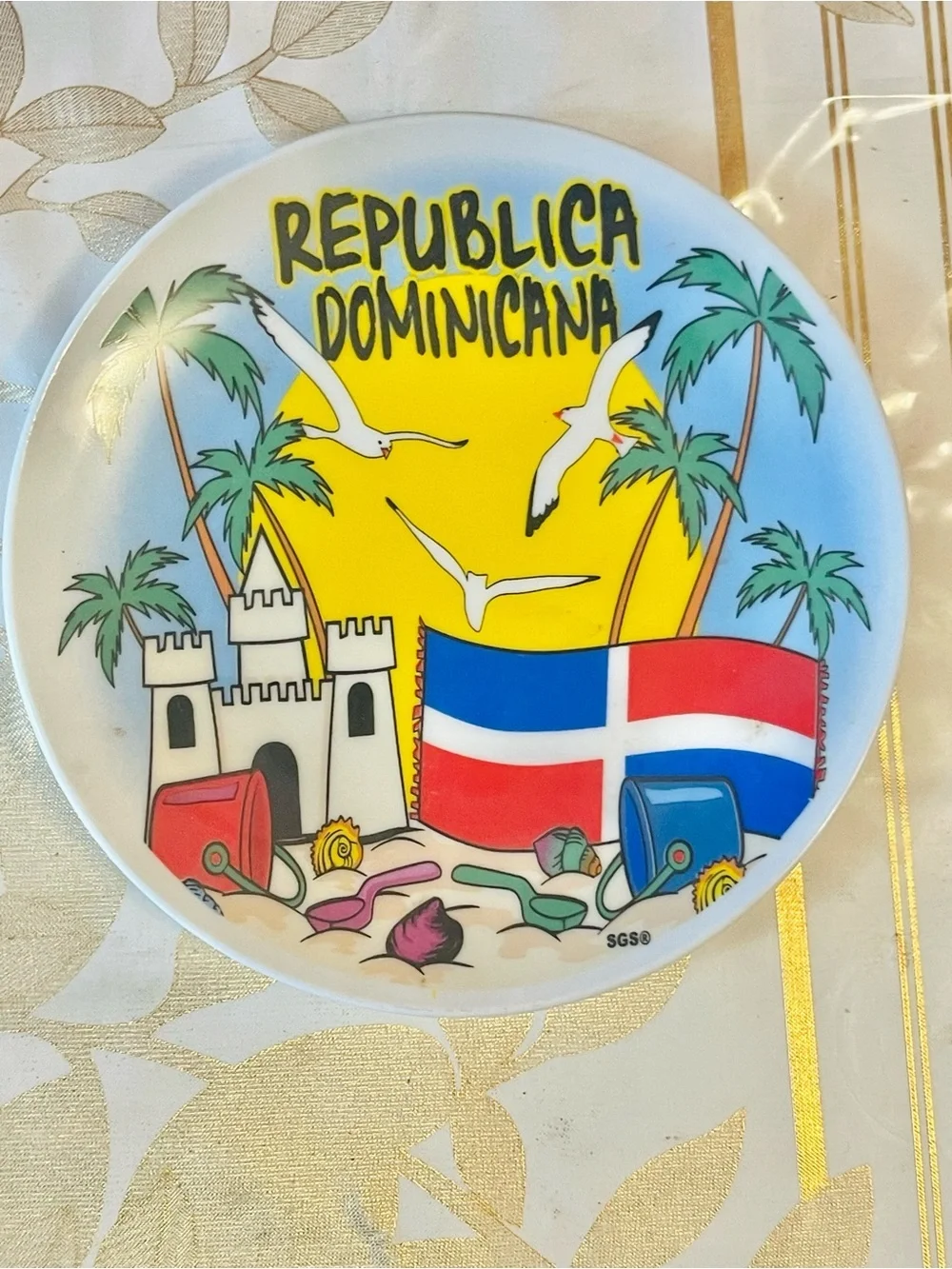 Dominican Republic Souvenir Decorative ceramic Plate, Caribbean Islands